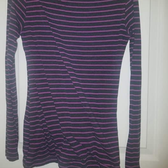 Calvin Klein Purple/Black Stripes Long Sleeve - Picture 2 of 2